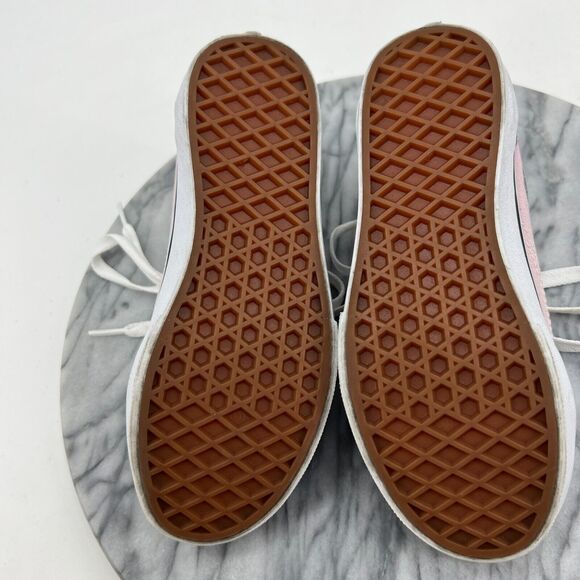 Vans Old Skool Sneakers Youth 2 Pink Suede & Canvas Low Top Skateboarding Shoes - Picture 7 of 12